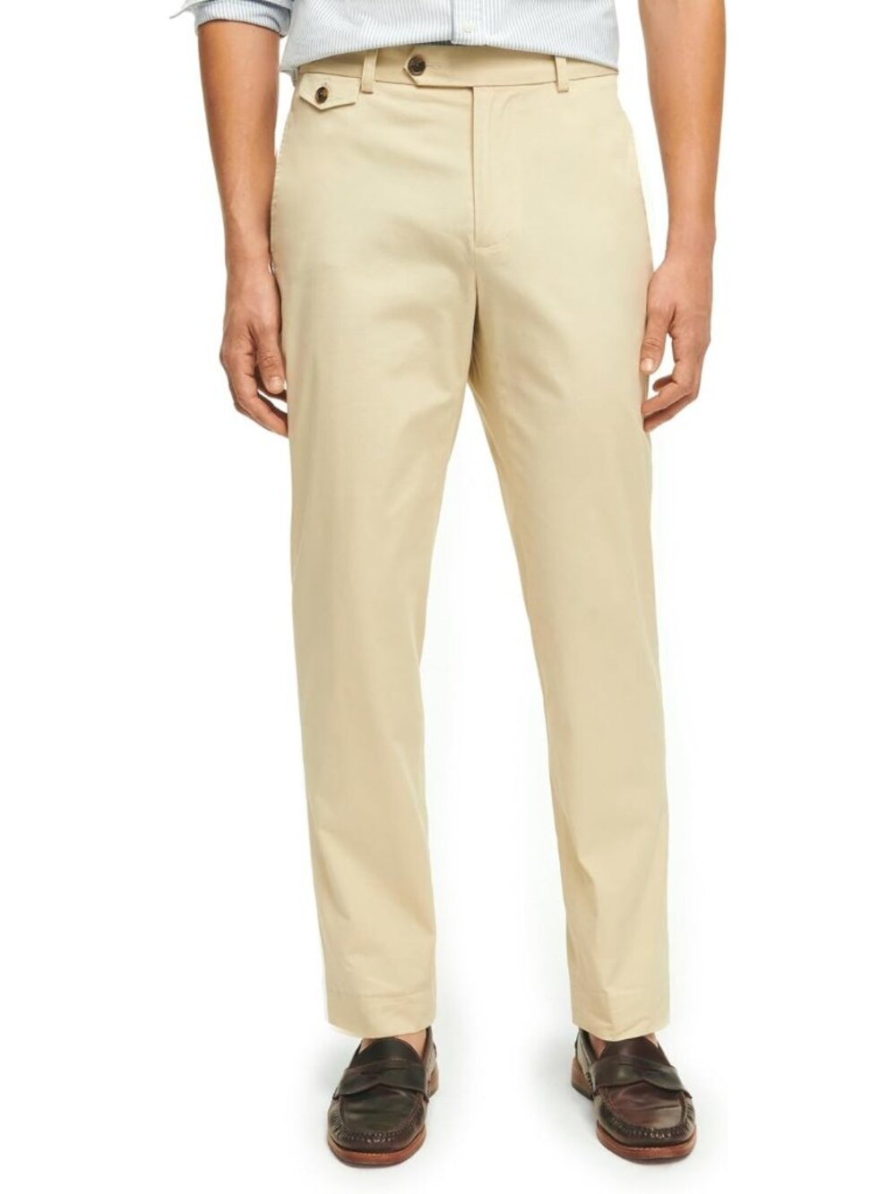 Brooks Brothers Mens Milano Fit Beige Supima Cotton Chinos 28x32 NWT